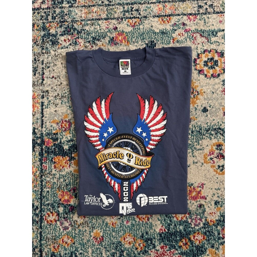 Vintage Fruit of the Loom Best 2002 Miracle Ride T-Shirt Size XL Riley Q95